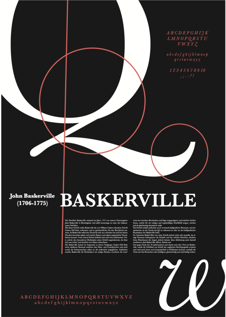 Typo-Plakat zur Baskerville